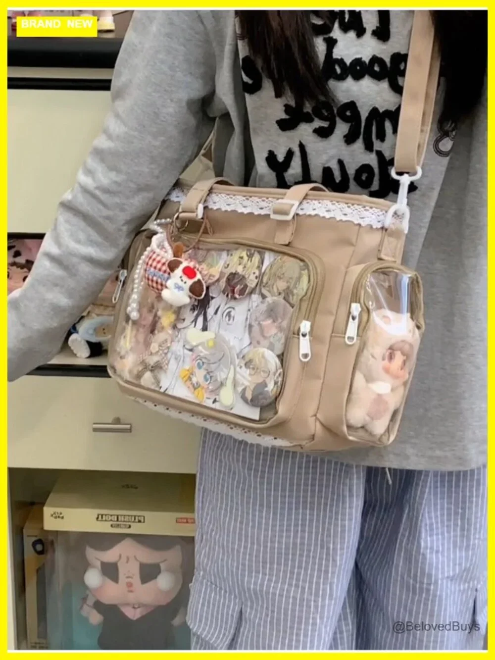 Ita Bag with DIY Accessory Kit - Clear Window Y2K Crossbody with Display Insert